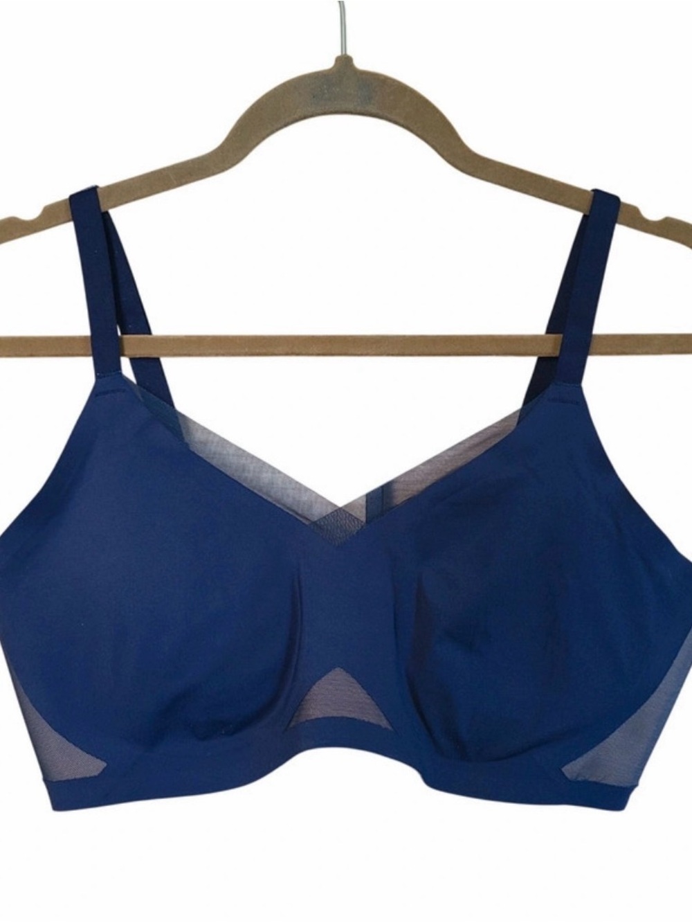 Honeylove Navy Blue Support Bra with Mesh Insets